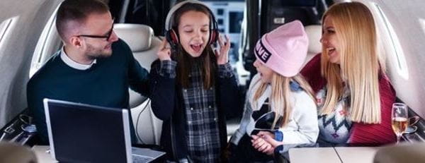Children on private flights long